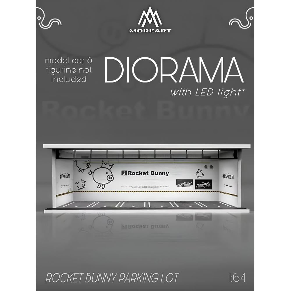 MoreArt 1:64 Diorama Parking Lot ROCKET BUNNY