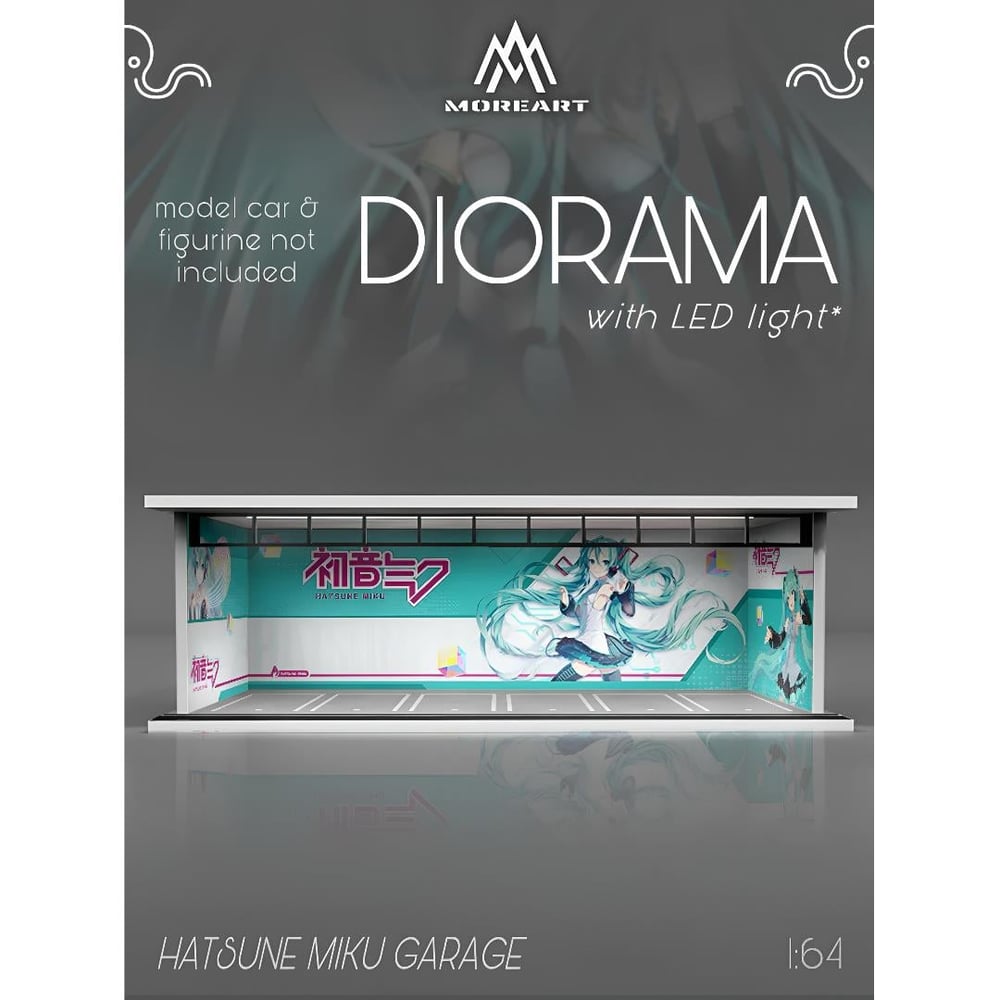 Moreart 1:64 HATSUNE MIKU Parking Lot Diorama *with LED light