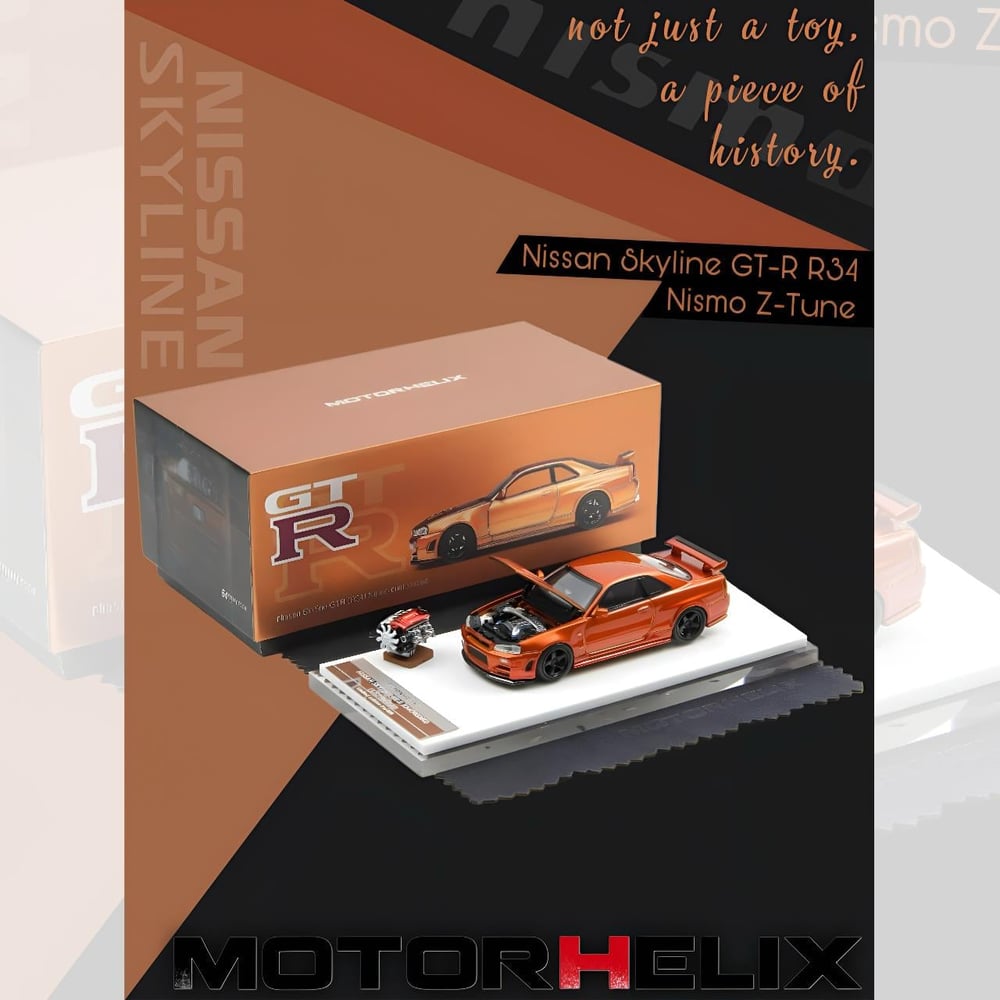 Motorhelix Nissan Skyline GT-R R34 Nismo Z-Tune Sunset Orange
