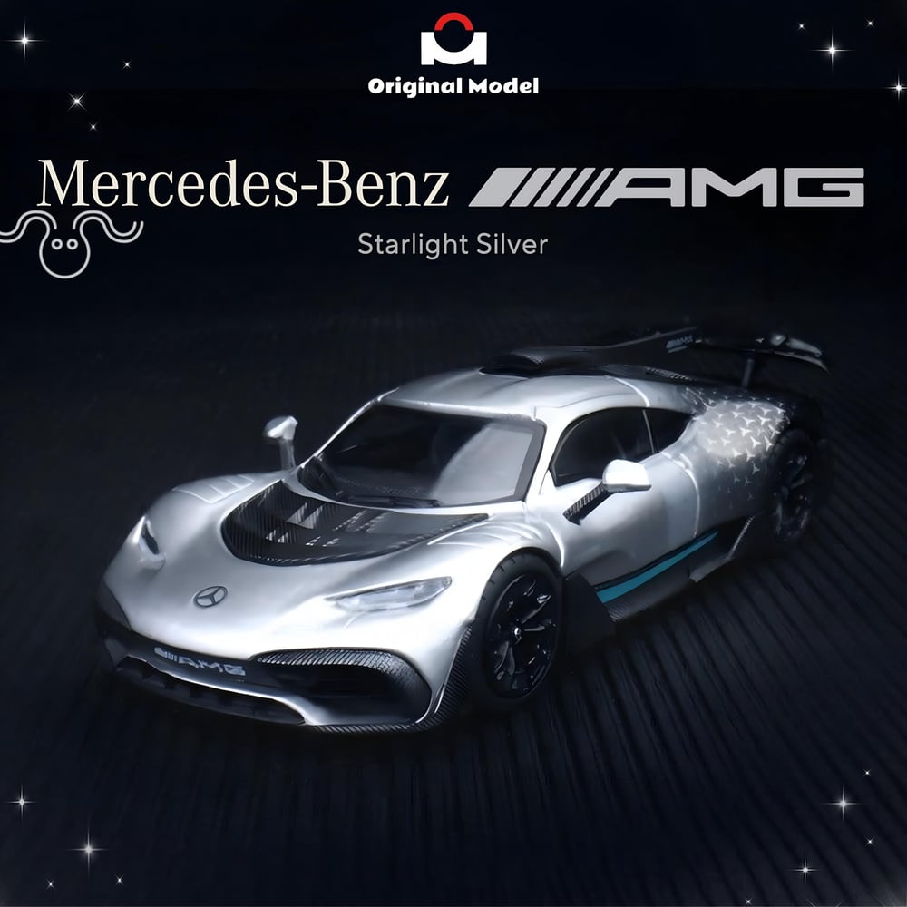 Original Model 1/64 Mercedes Benz AMG One Starlight Silver Diecast Model (Limited 999pc)