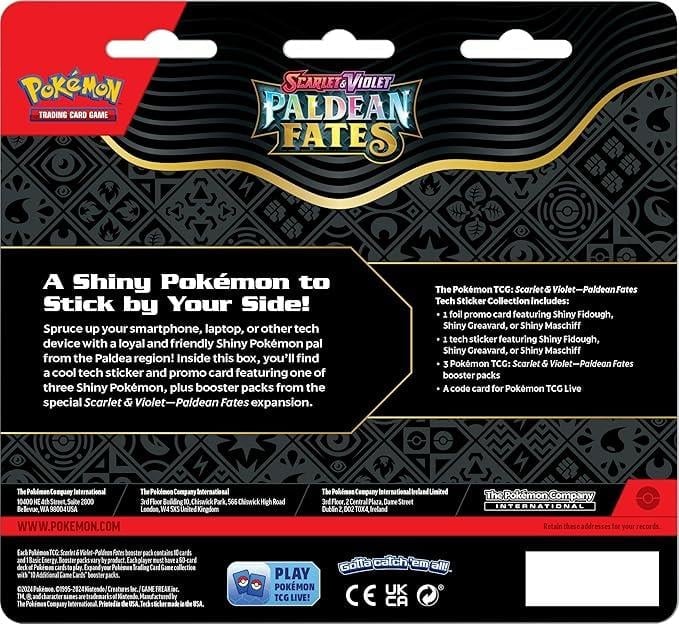 POKEMON TCG: Scarlet and Violet// Paldean Fates Tech Sticker Collection (Shiny Maschiff)