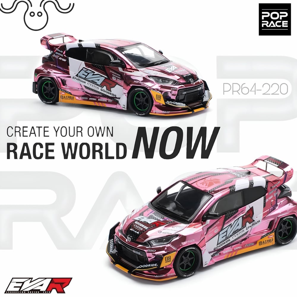 Pop Race 1:64 EVA RT Production Model Custom Type-08 Goodride GR Yaris – PR640220