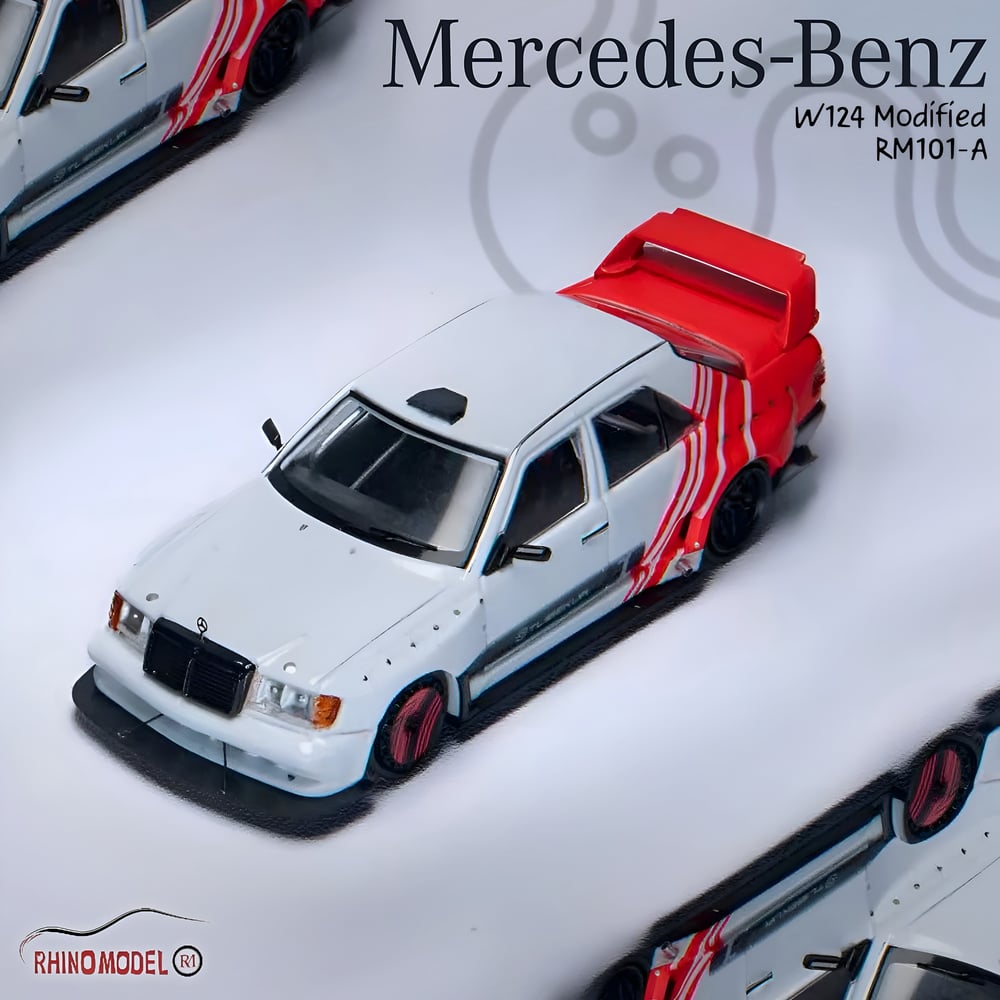 Rhino Model 1:64 Mercedes Benz W124 Modified -White RM101-A