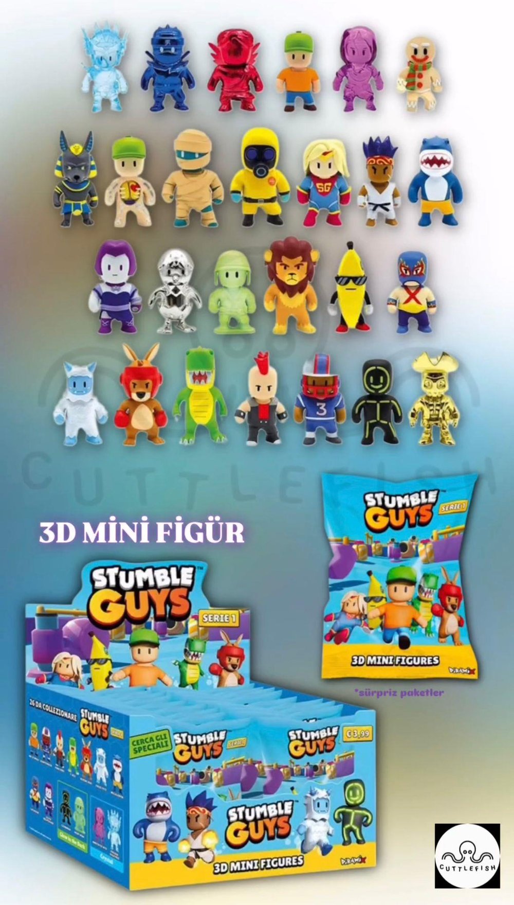 Stumble Guys 3D Sürpriz Mini Figür
