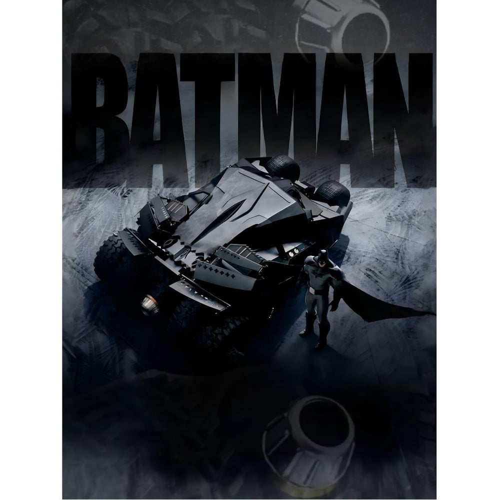 Time Micro x MoreArt 1:64 The Dark Knight Rises Batmobile with Batman Figure
