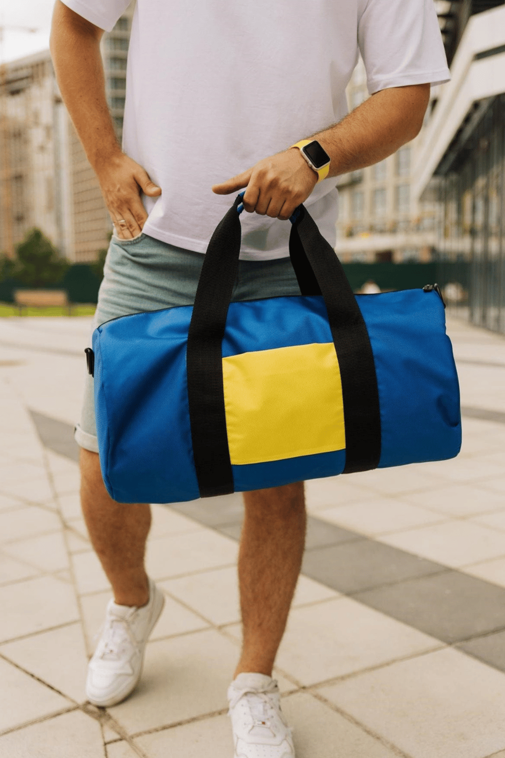 Woys Mavi Renk Silindir Spor Çantası - Antreman Çantası- GYM Çantası -Fitness Çantası