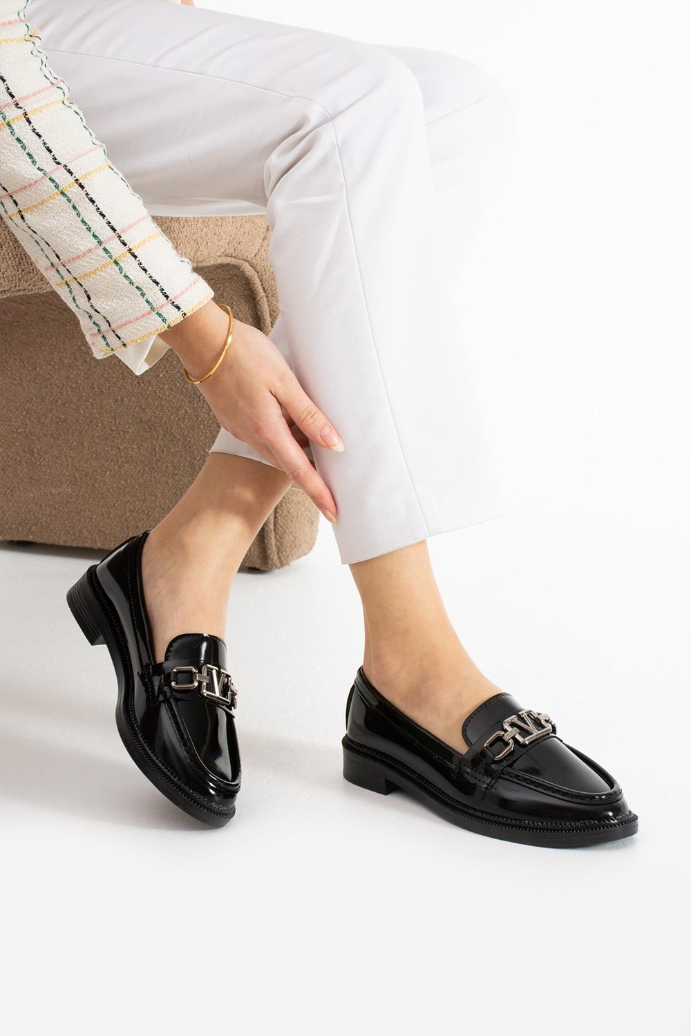 Kadın Loafer Makosen Casual Tokalı Günlük Ayakkabı