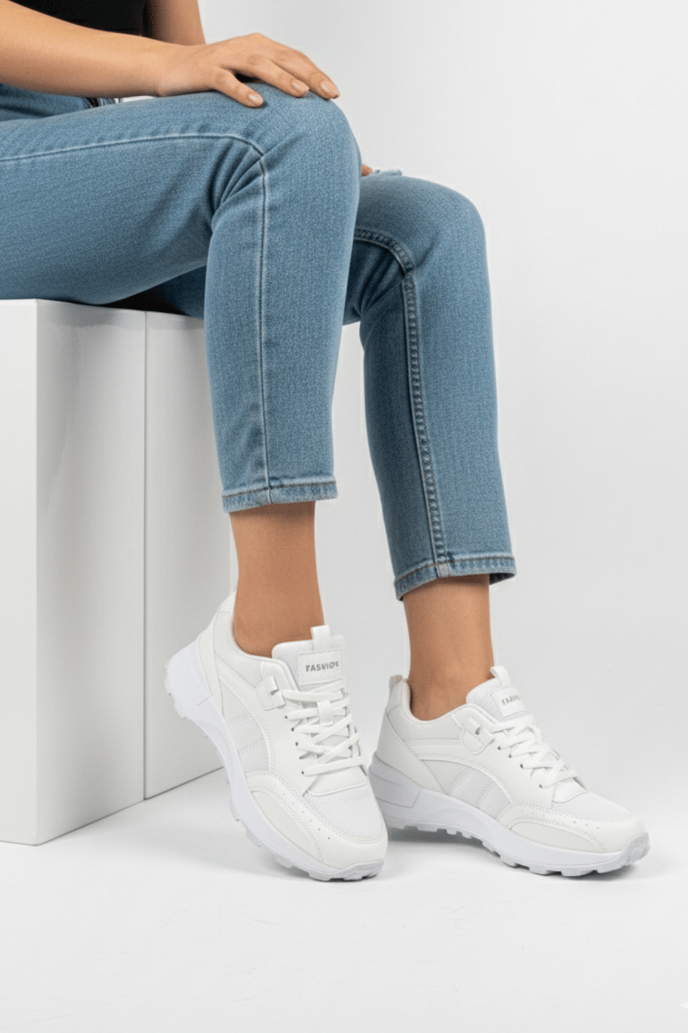 Kadın Hafif Kaydırmaz Taban Sneaker Ayakkabı