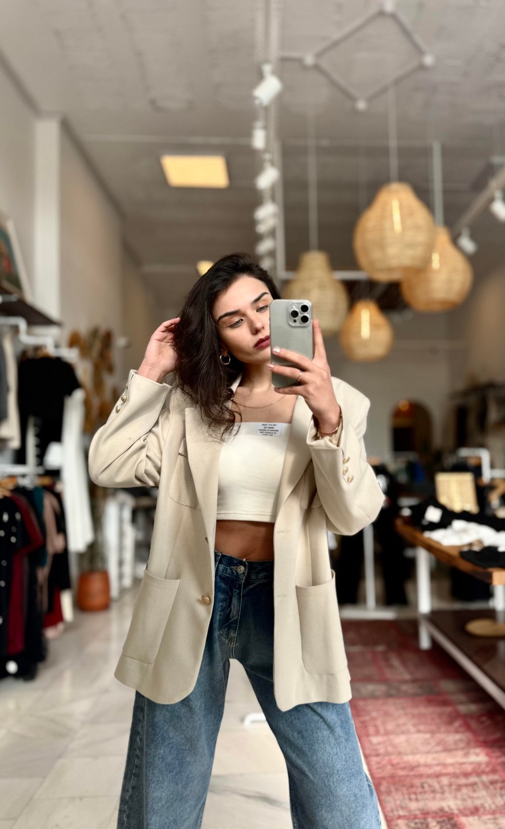 Dıştan Cep Blazer Ceket