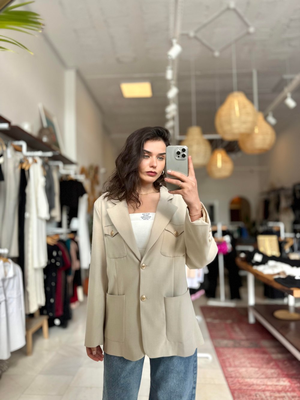 Dıştan Cep Blazer Ceket