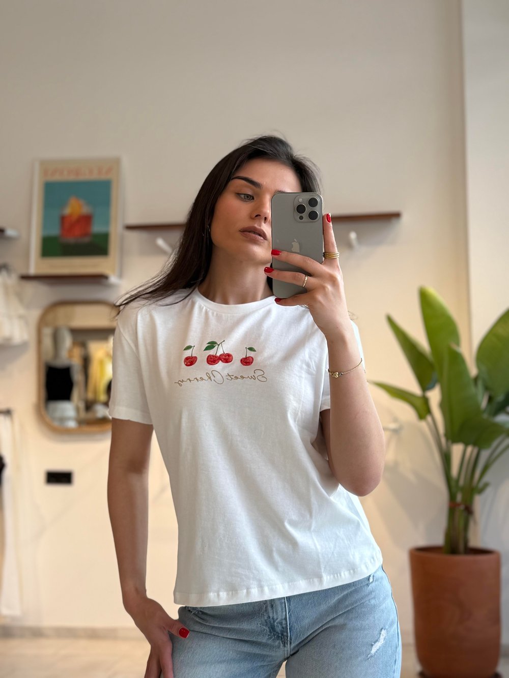 Kiraz Baskılı Tshirt