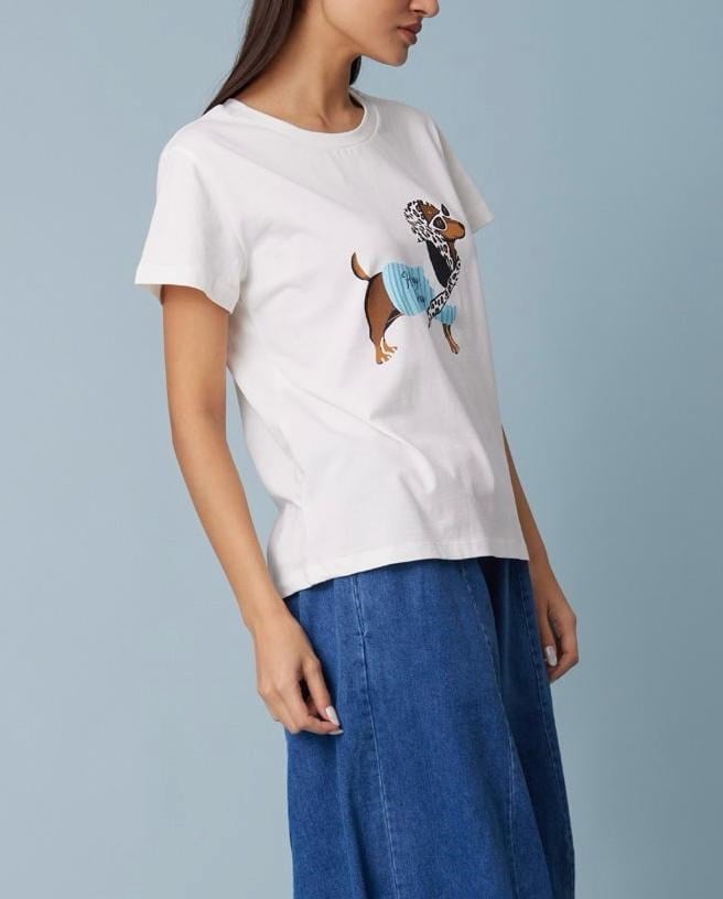 Köpek Desenli T-shirt
