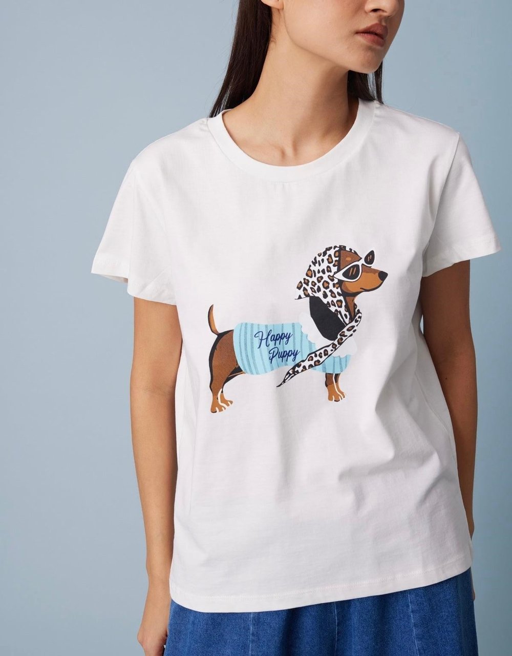 Köpek Desenli T-shirt