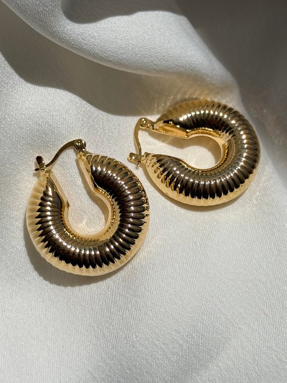 Oring Çizgili Küpe