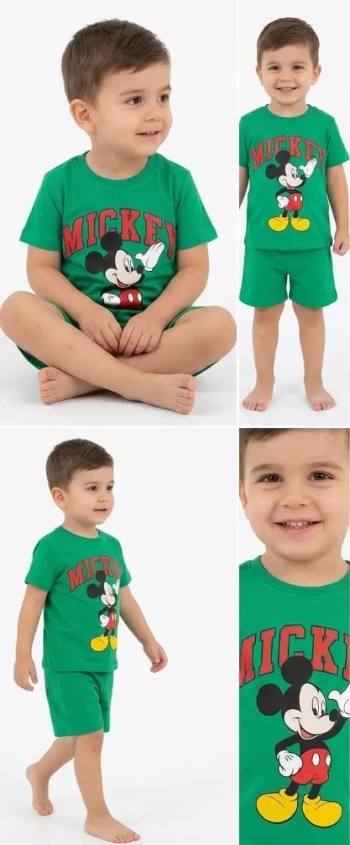 2/5 Yaş Mickey Baskılı Çocuk Takımı