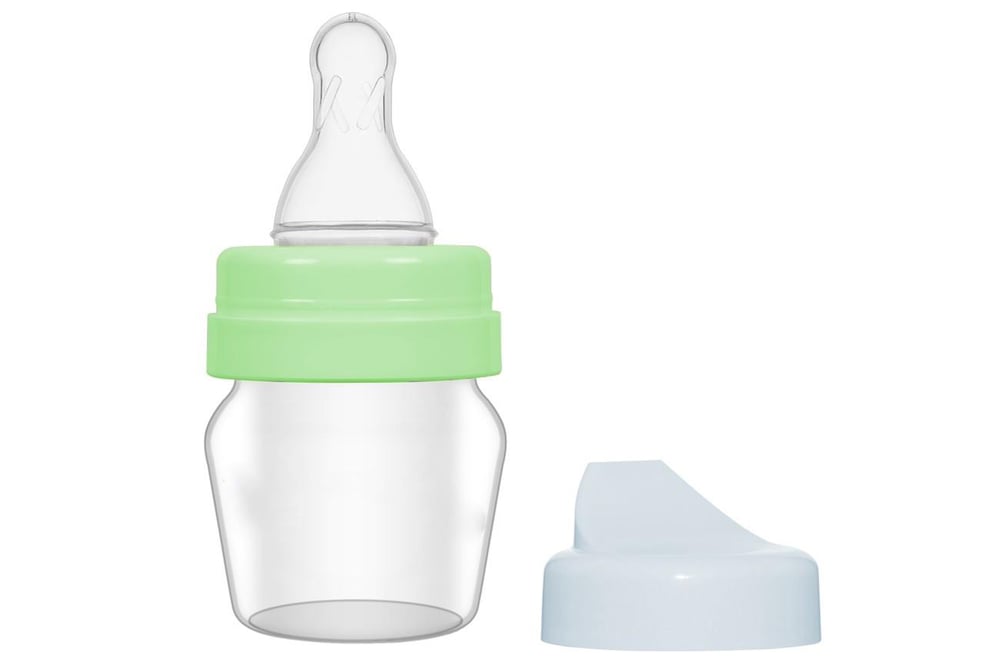Bambino Biberon Silikon Emzik Mini Cam 30 ml - Yeşil