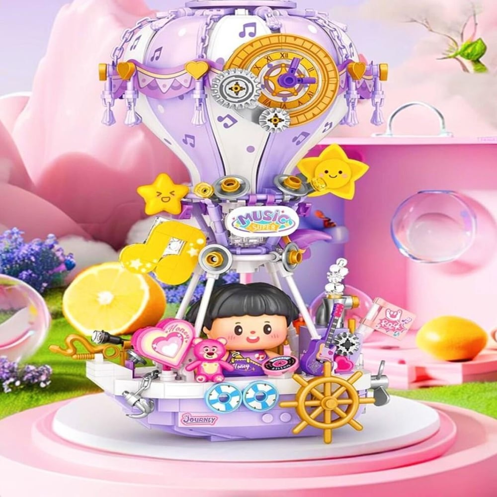 Nessiworld LZ4111 LOZ  MOR HAVA BALONU  BLOCK OYUNCAK 666 PARÇA