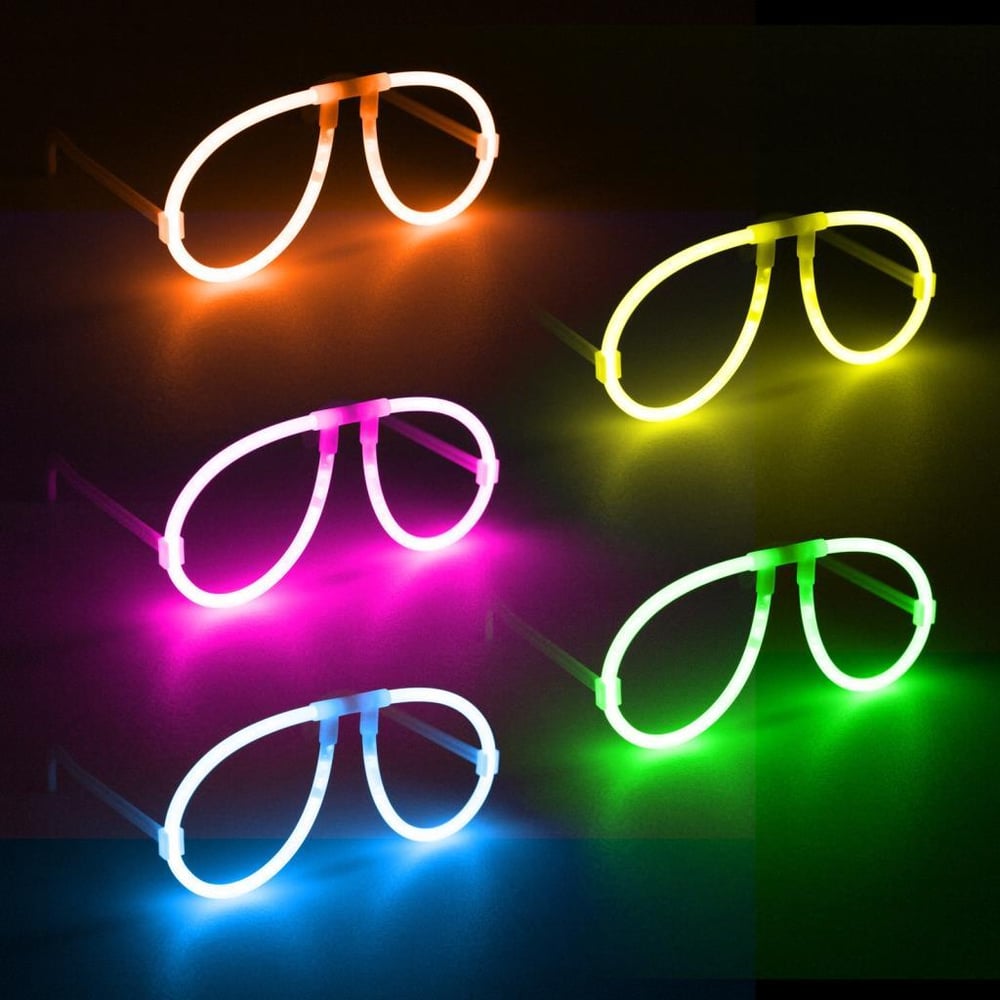 Nessiworld Neon Glow Fosfor Gözlük – Festival & Parti (12'li Set)
