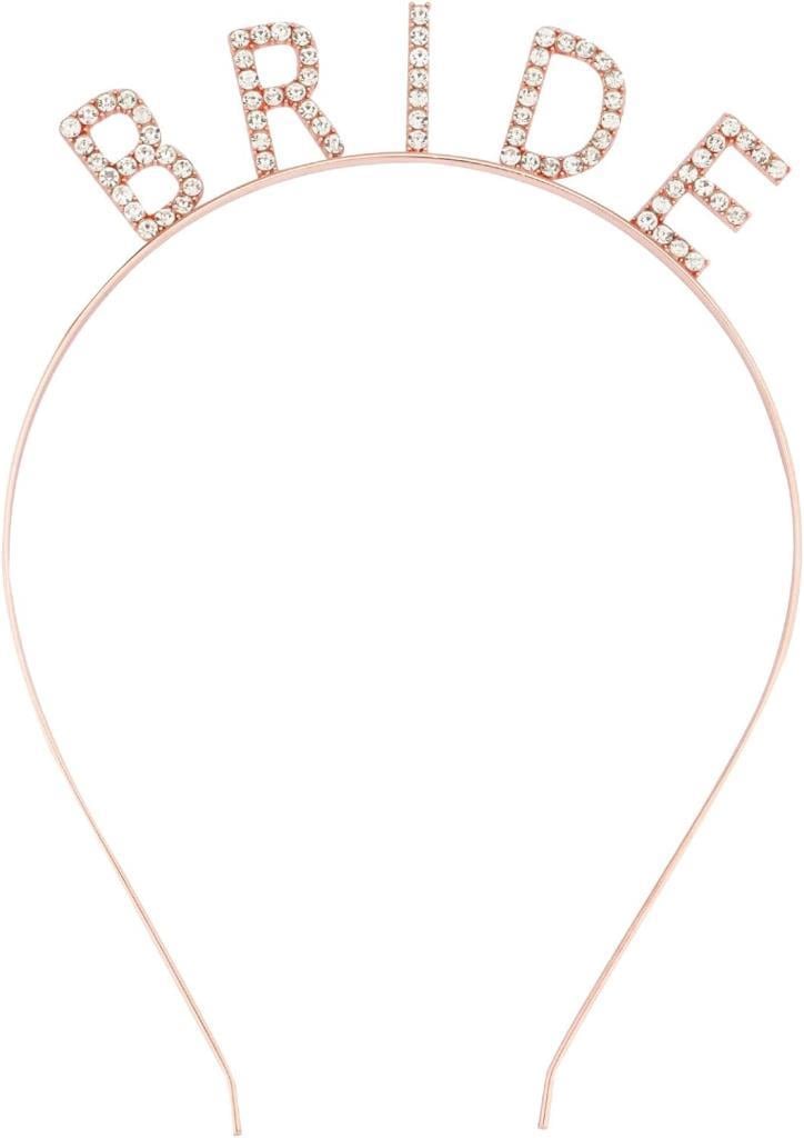 Nessiworld Rose Gold Renk Bekarlığa Veda Kristal Taş Bride Tacı İthal 16x10 cm