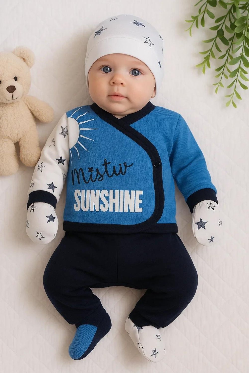 Sun Shine Desenli 5'li Erkek Hastane Çıkışı