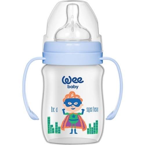 Wee Baby Kulplu PP Biberon 150 ML - Mavi