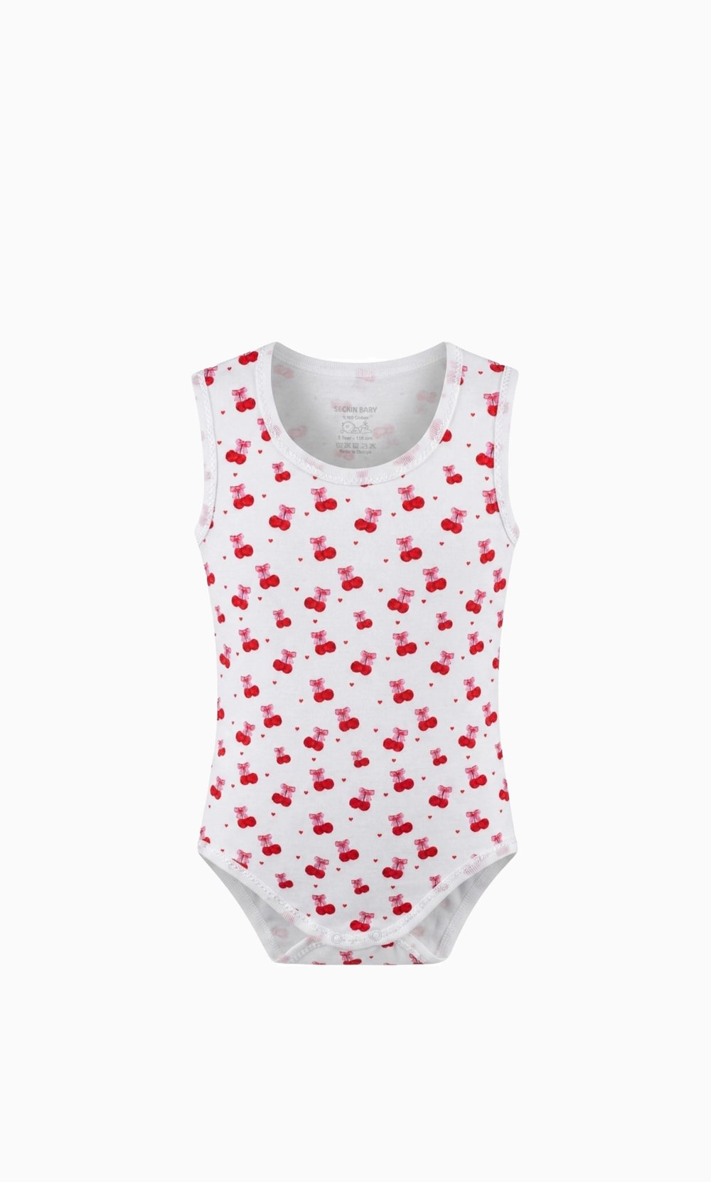 Kiraz Desenli Tek Body (4-5 Yaş)Wizly BabyBebek Body