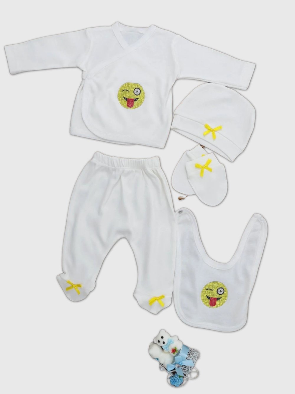 Sema Baby 5 Parça Hastane Çıkışı Zıbın Seti 0-3 AySema BabyBebek Zıbın