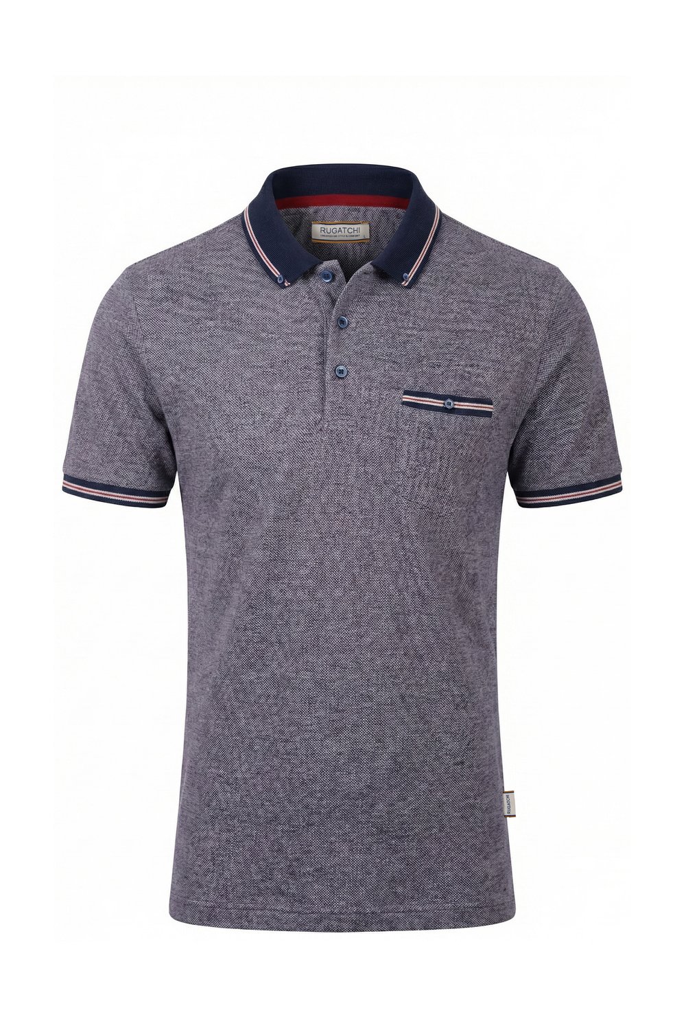 Jacquard Pique Polo Shirt with Pocket