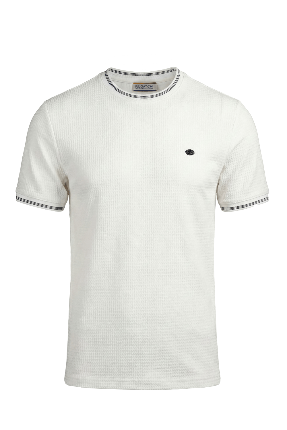 Textured Print Crew Neck