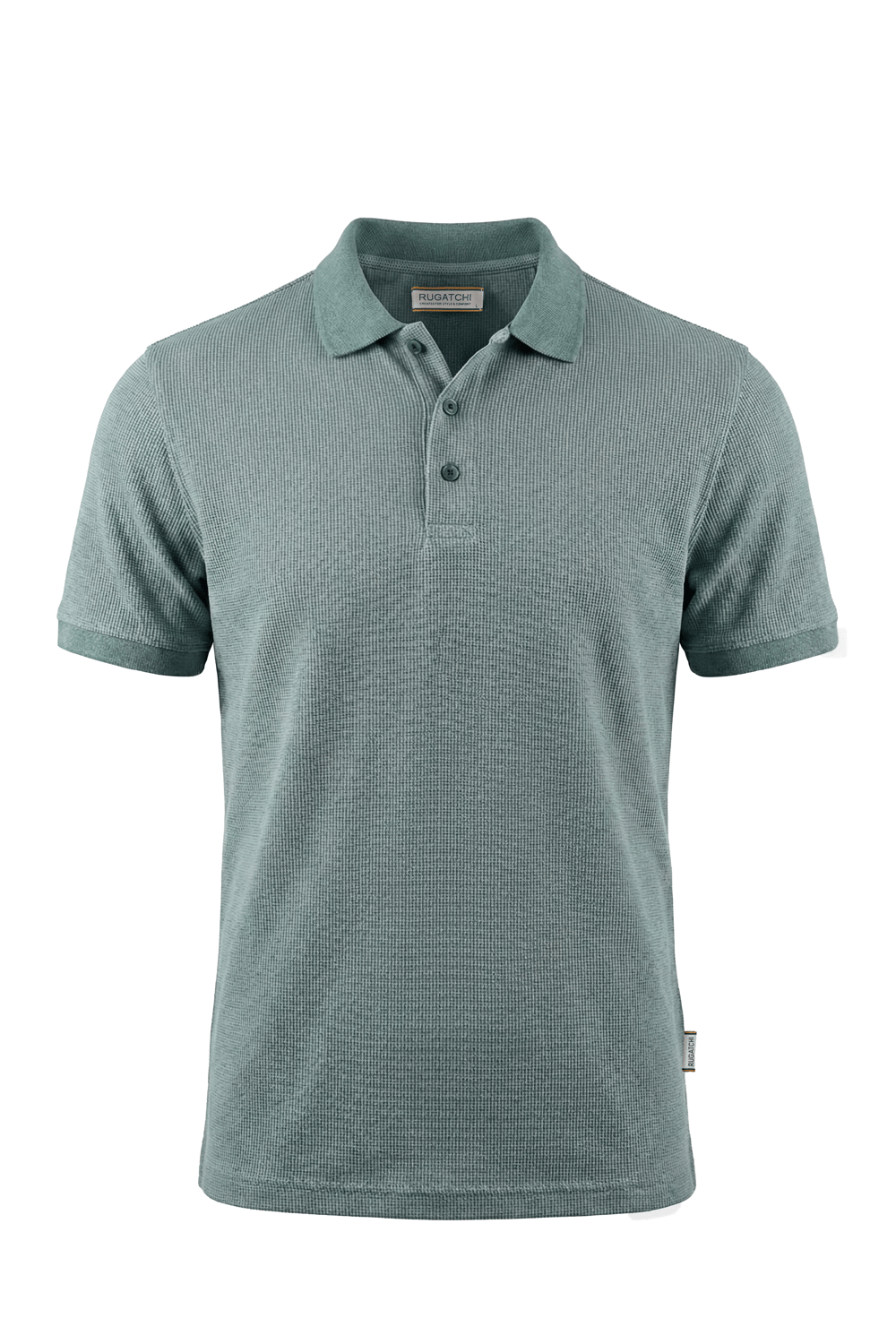 Melange Waffle Polo Shirt