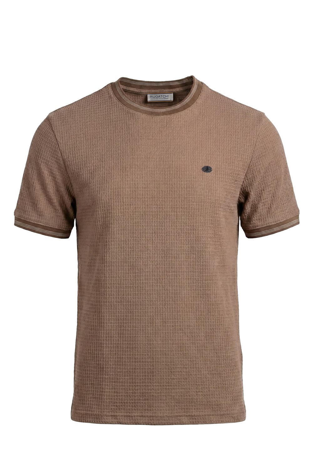 Textured Print Crew Neck