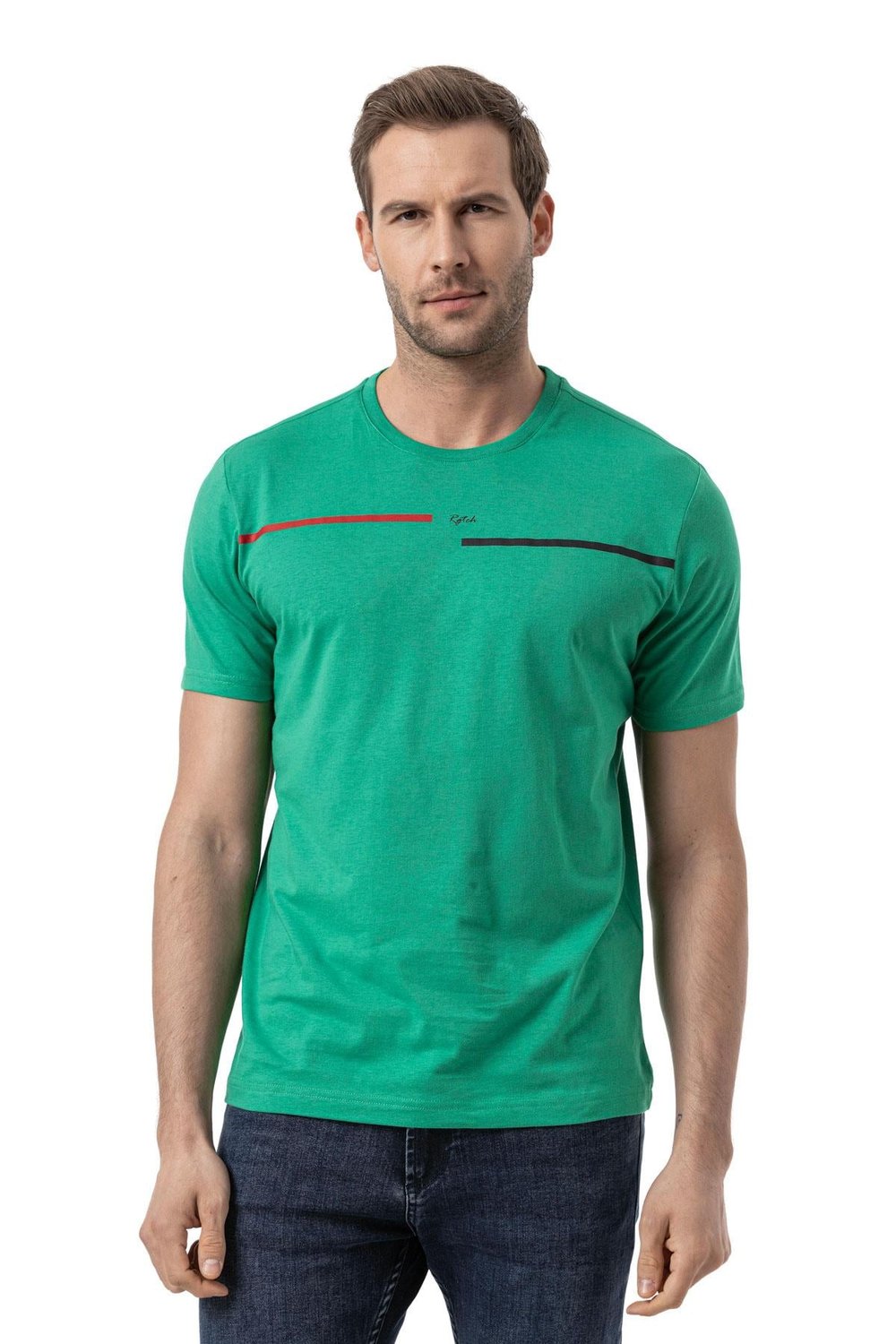 Cotton Printed Jersey - Crew Neck