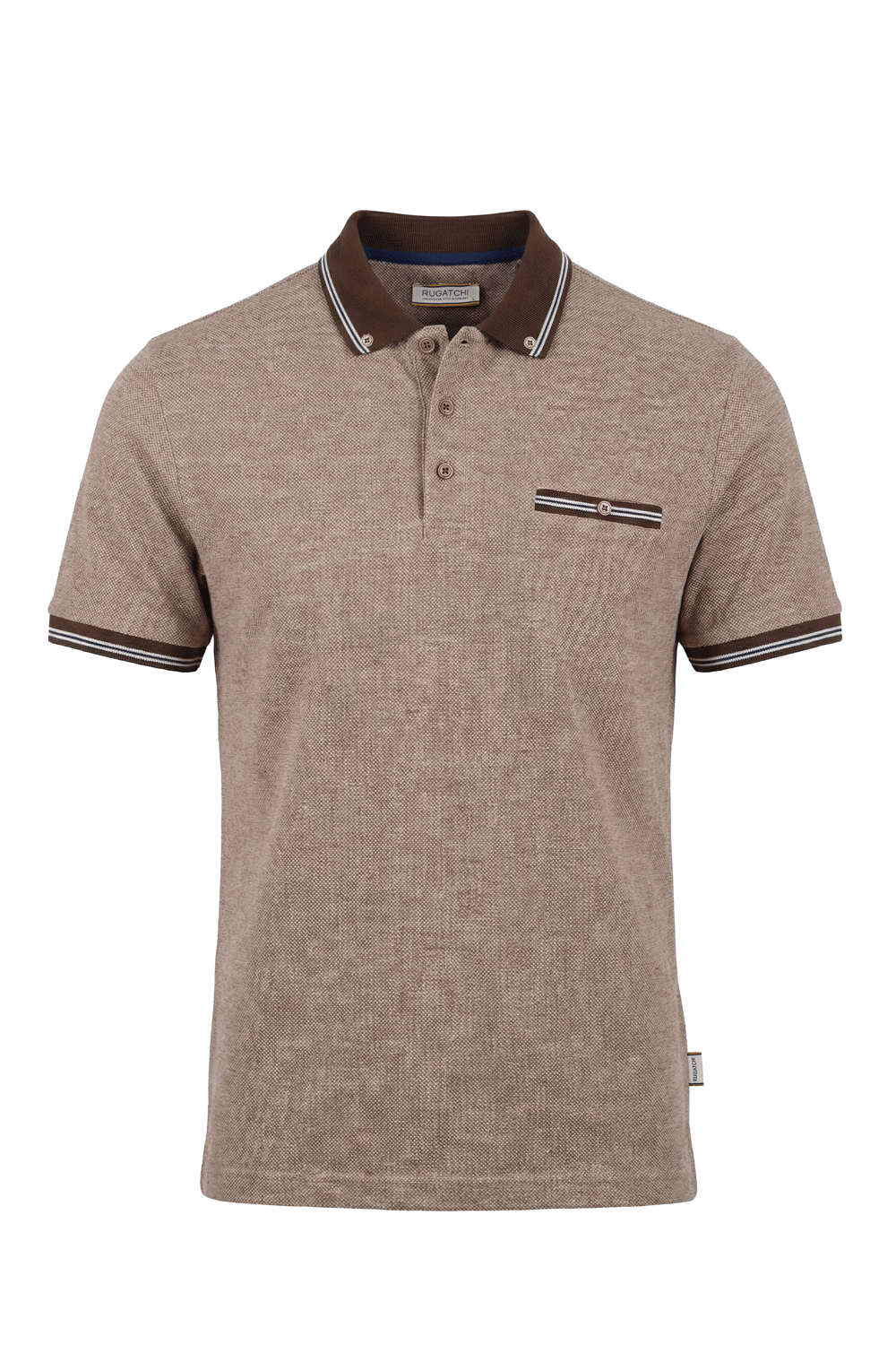 Jacquard Pique Polo Shirt with Pocket