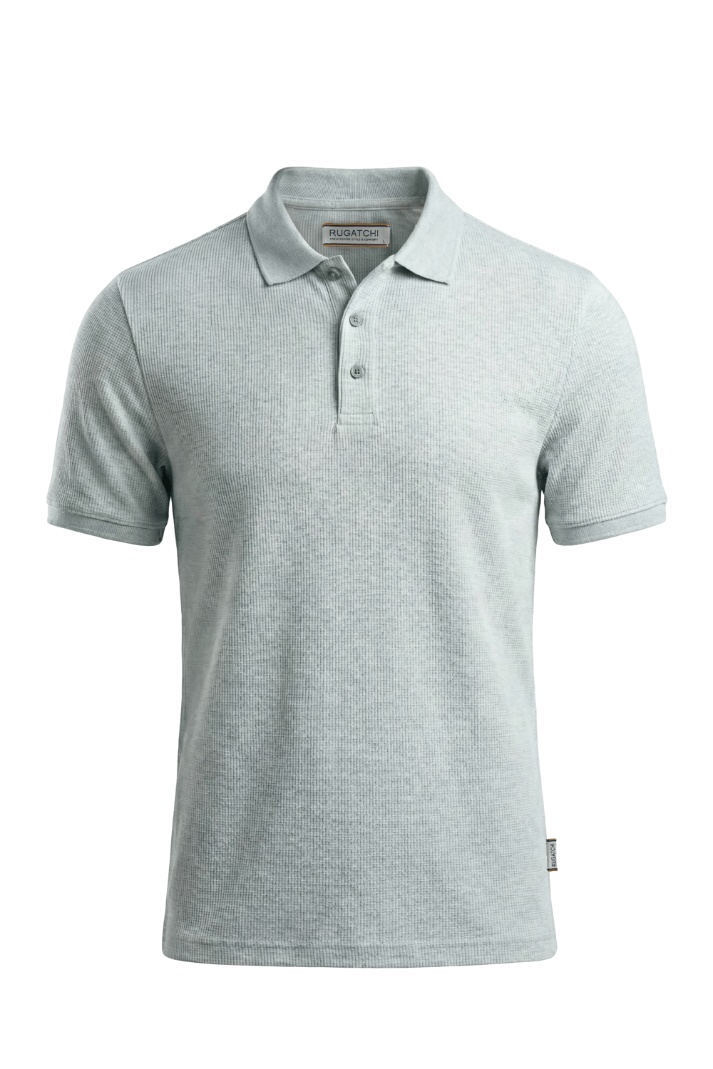 Melange Waffle Polo Shirt