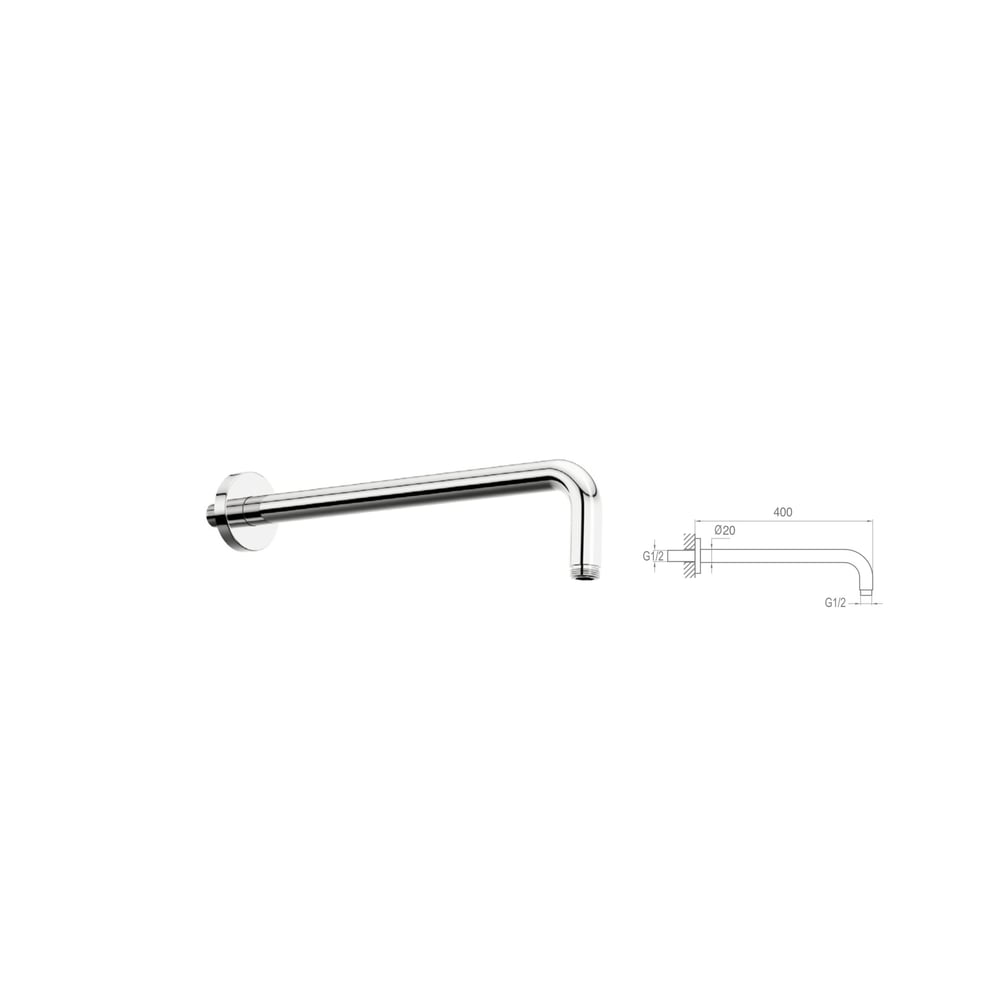 ANKASTRE BORU-400 MM Ø20MM YUVARLAK PASLANMAZ TEPE