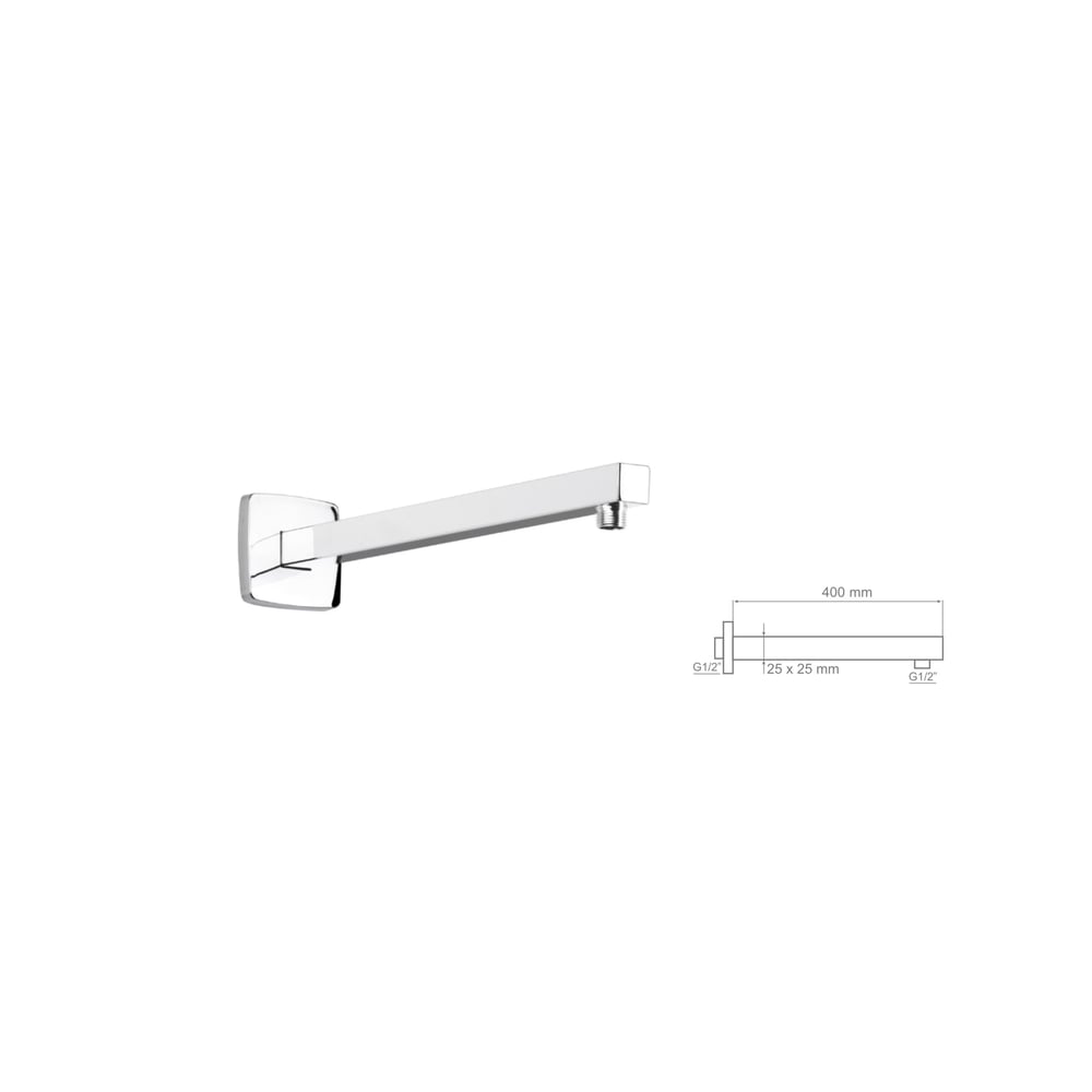 Ankastre Borusu 400 mm25x25mm kare pasL tepe duş b