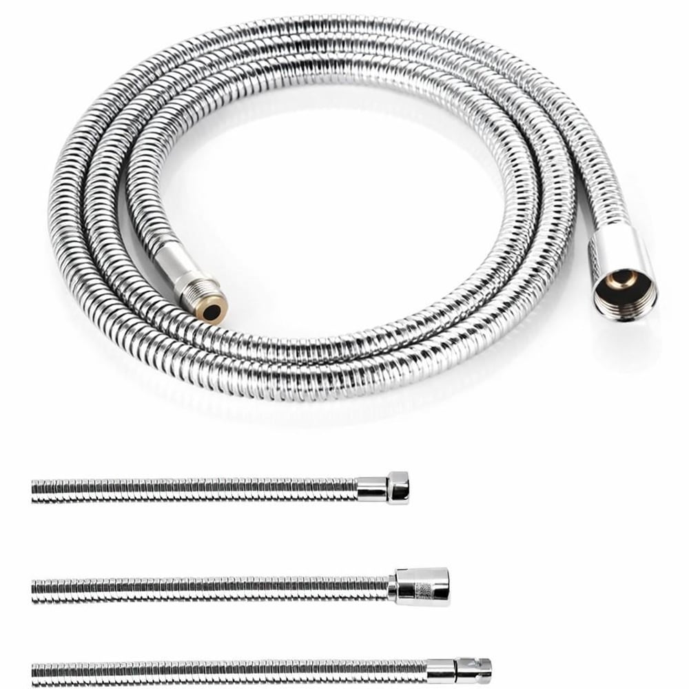 MİX EVYE SPİRAL HORTUMU + PASLANMAZ KROM + ÇİFT KENETLİ - 1/2 M15 - 150 cm