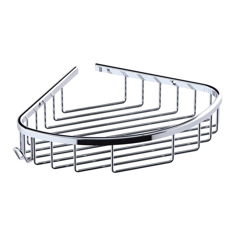 Paslanmaz Pirinç Tekli Oval Şampuanlık Krom 18x18