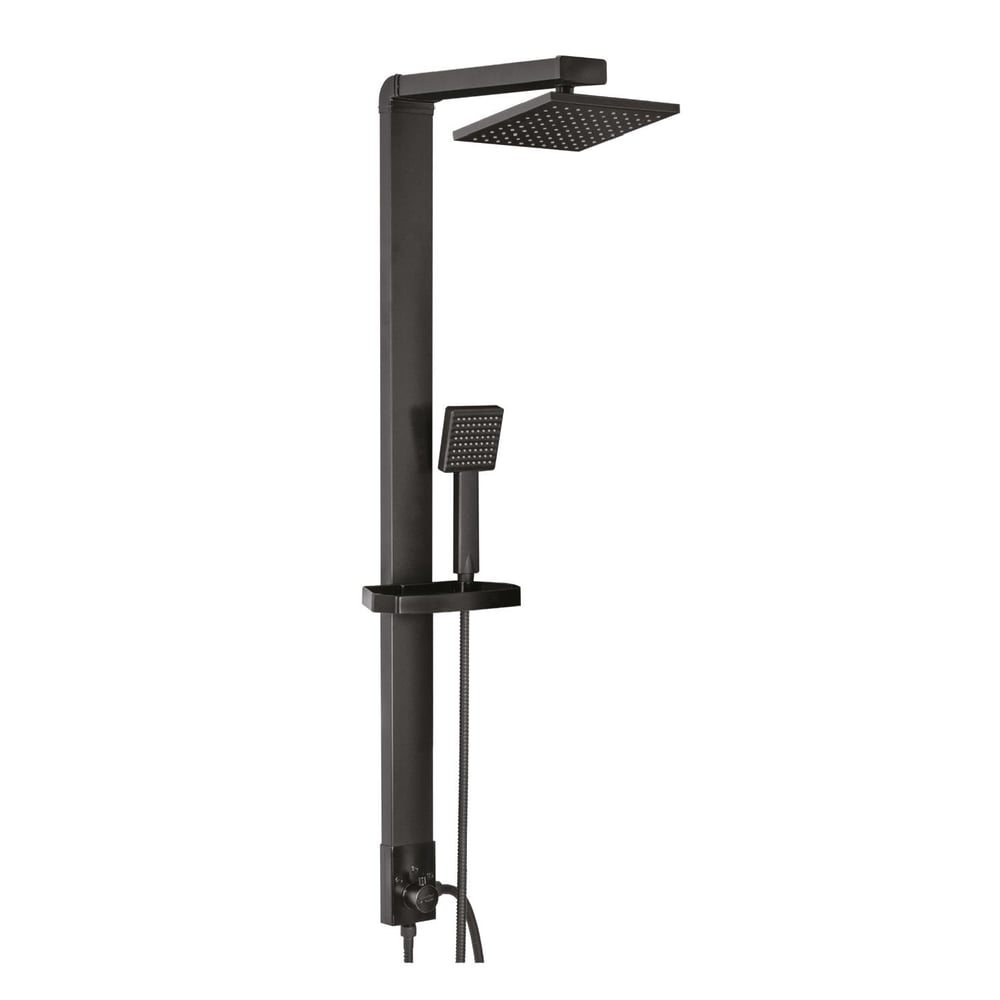 REGARD RAİN DUŞ SİSTEMİ 200X200 MM KARE TEPE DUŞU SİYAH