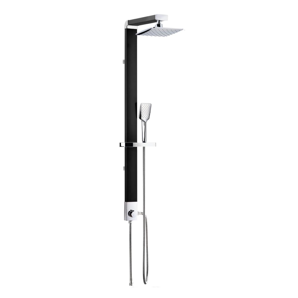 REGARD RAİN DUŞ SİSTEMİ 200X200 MM KARE TEPE DUŞU SİYAH-KROM