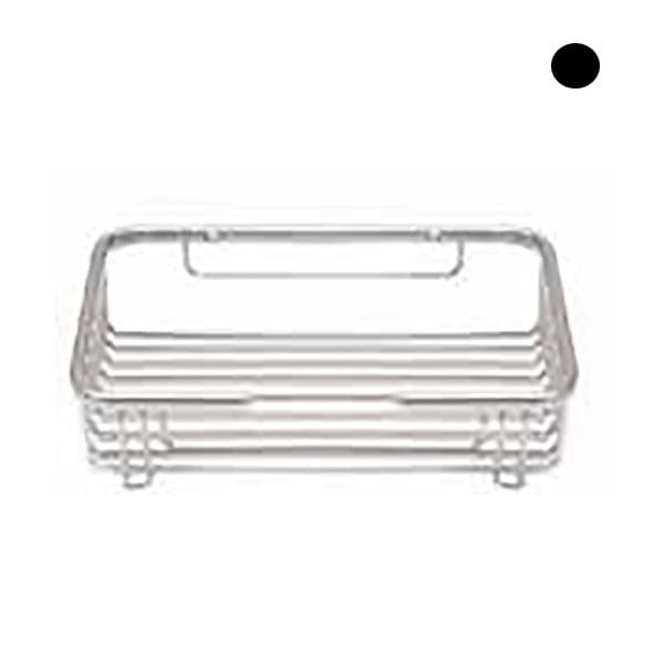 Sabunluk Oval Rozetli Siyah 13*15Cm