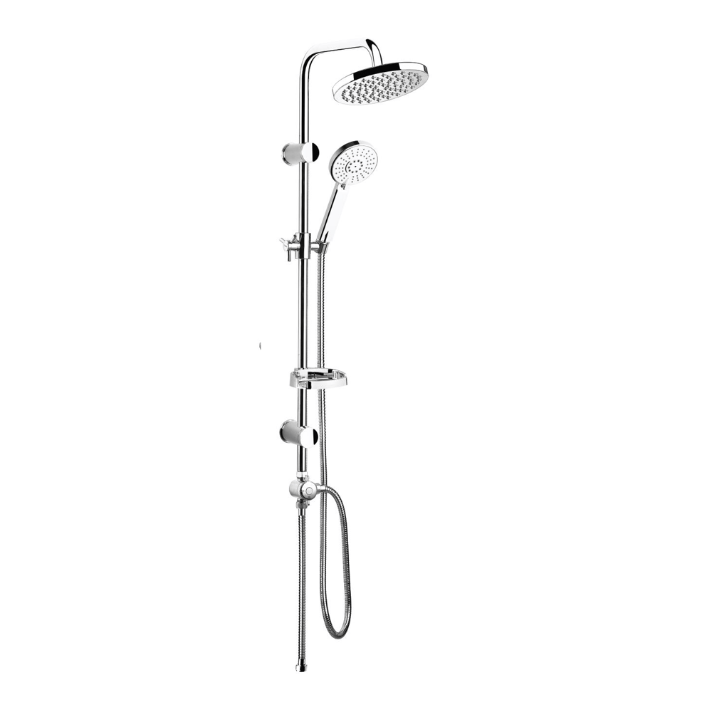 TOWER DUŞ SİSTEMİ Ø200MM YUVARLAK TEPE DUŞU+3 FONKSİYONLU EL DUŞU