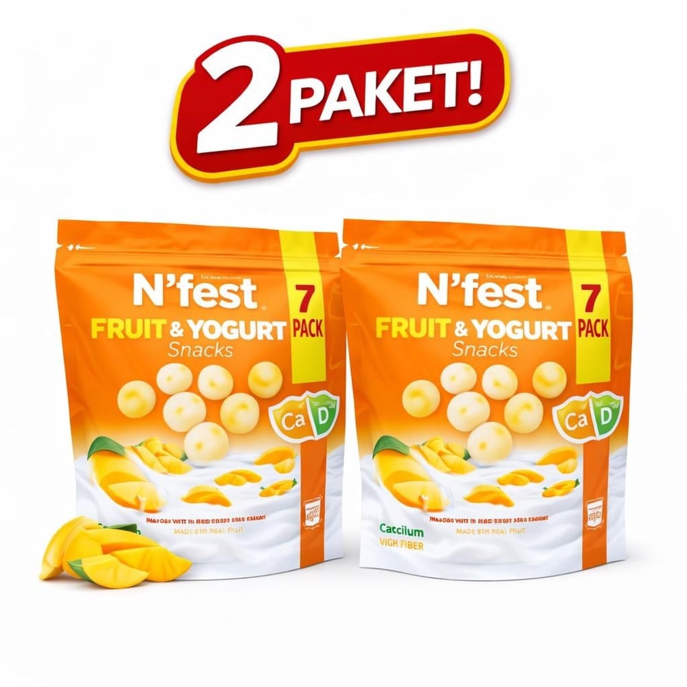 Nfest Fruit & Yogurt Mangolu Meyve Küpü 2li Paket