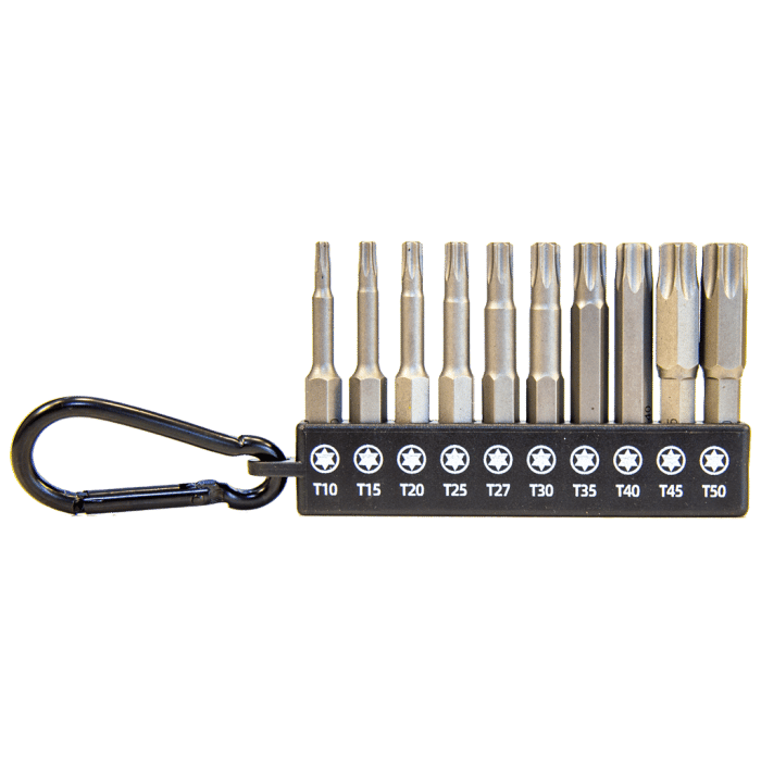 10 Parça 50mm S2 Manyetik Bits Seti - Torx Grubu