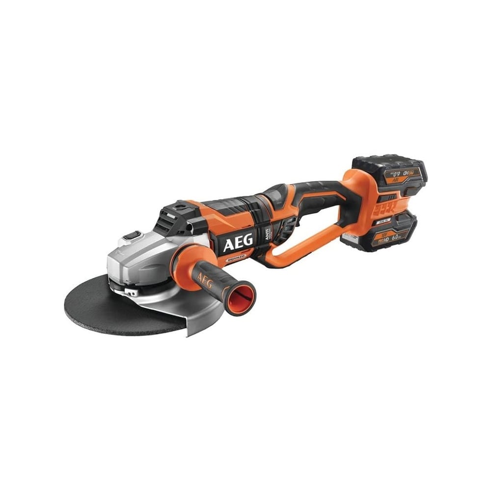 AEG BEWS 18-230BL-602C 6 Ah Çift Akülü Avuç Taşlama Makinesi