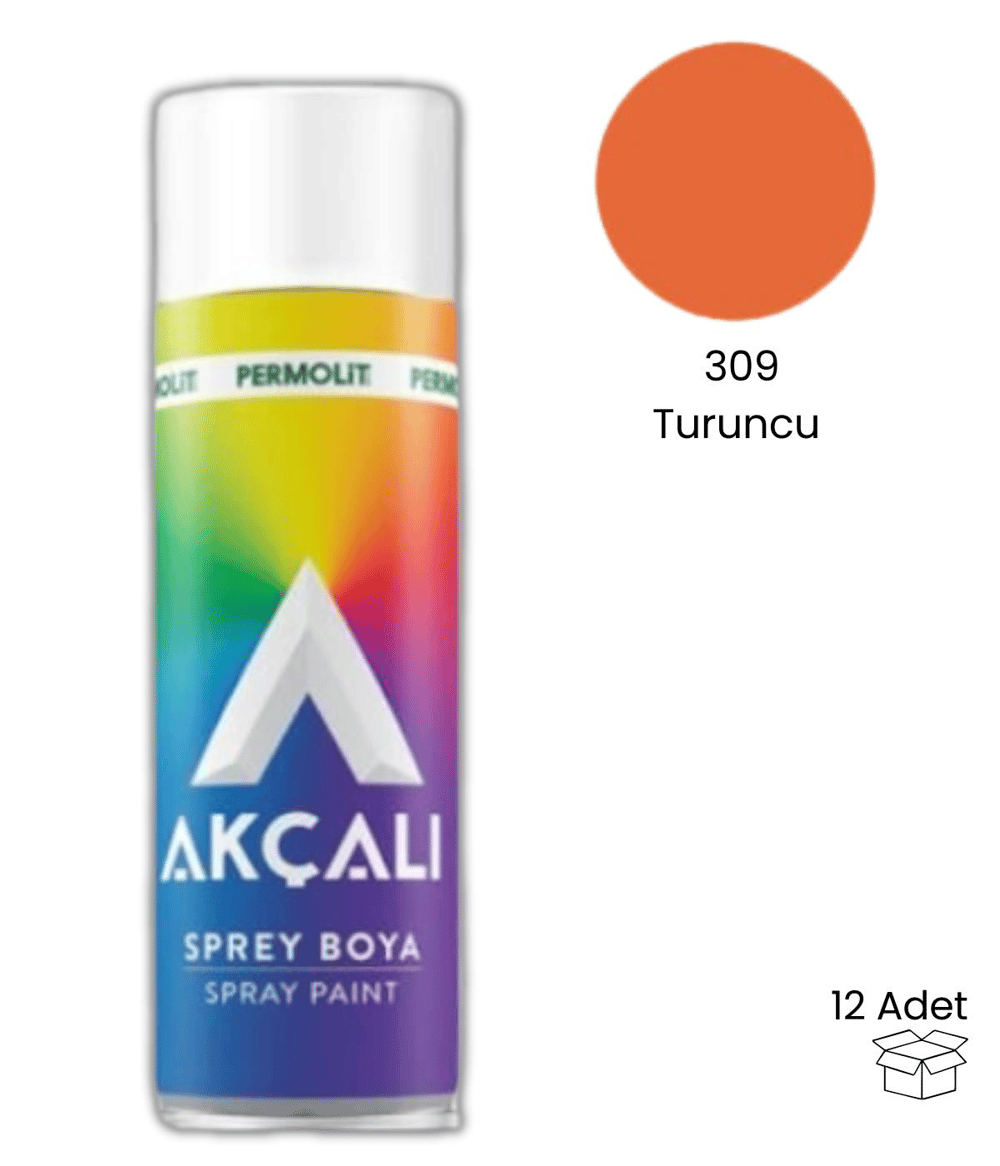 Akçalı Sprey Boya 312 Nefti Yeşil 400ml (12 Adet)