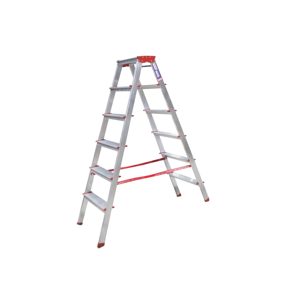 AKROBAT ALÜMİNYUM ÇİFT ÇIKIŞLI MERDİVEN 6 LI