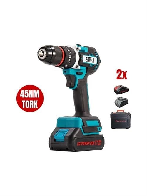 CATPOWER 1325 Kömürsüz Darbeli Akülü Matkap 20V 2 Ah Lion