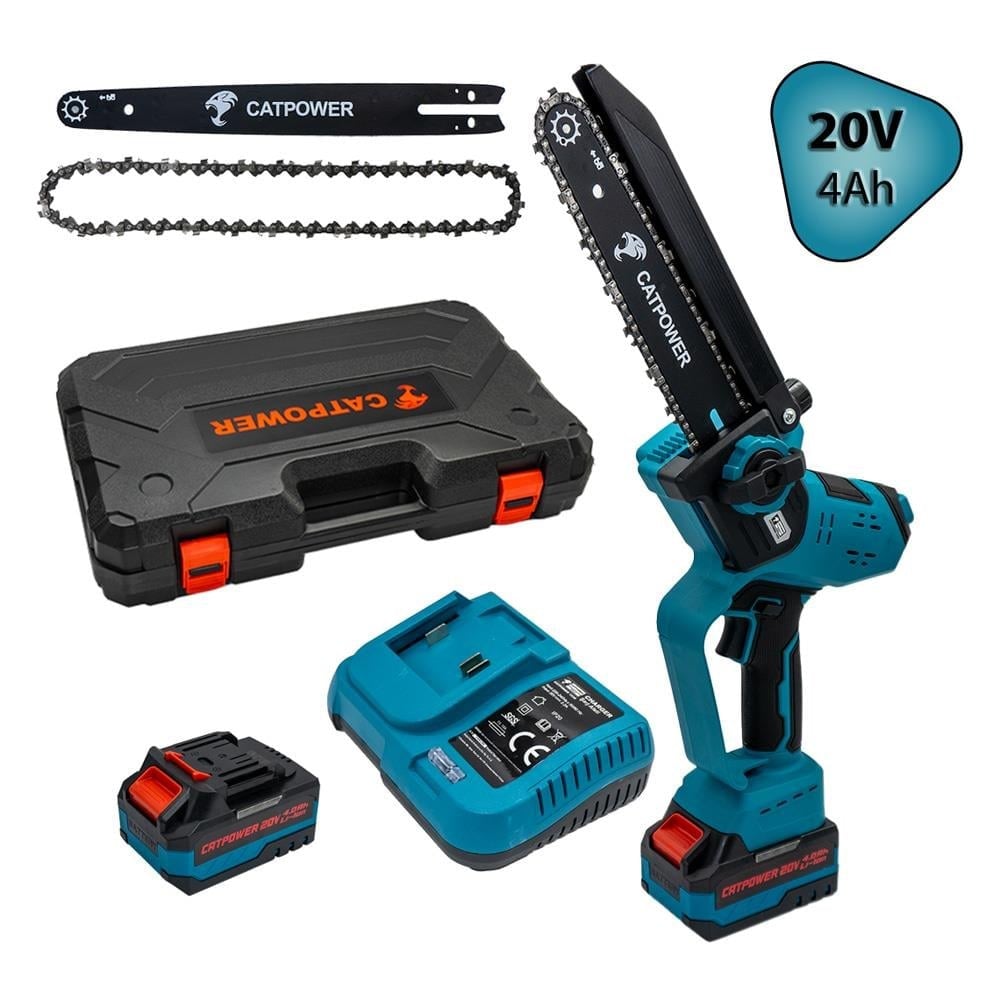 Catpower 1530 Kömürsüz Akülü Dal Budama Testeresi 20V 2x4 Ah Li-İon 20CM