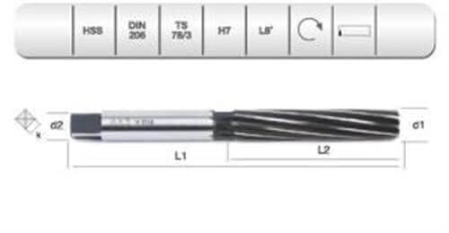 EVAR  HSS DIN 206 L-RN    EL RAYBASI  3  MM H7